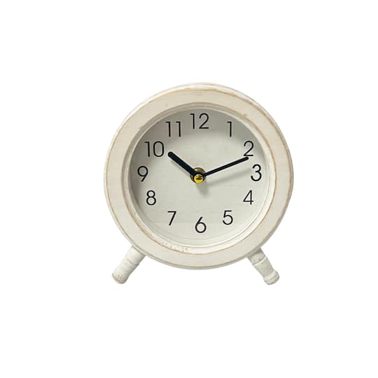 7&#x22; White Tabletop Clock by Ashland&#xAE;